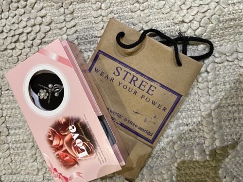 STREE REAL OYSTER PEARL SET(Earrings + Ring + Chain) photo review