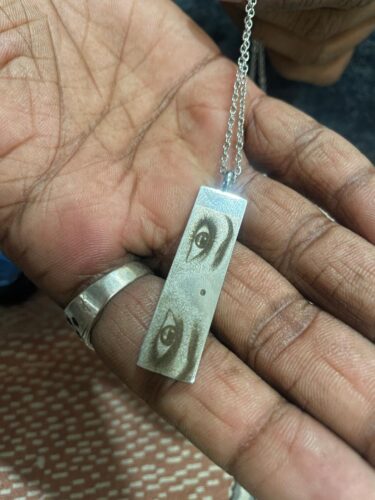 Personalized Eye Pendant, Personalized Eye Necklace Jewellery photo review