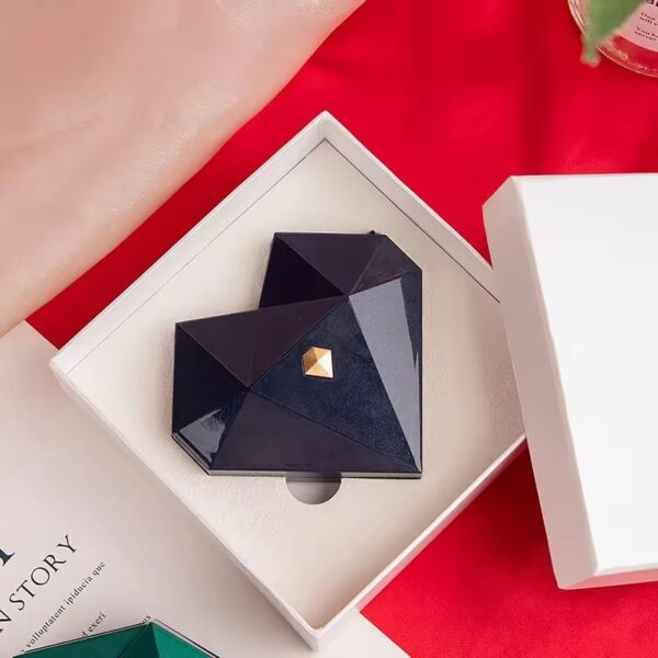 Luxury black heart-shaped ring box for rings – Stree World jewelry gift for her